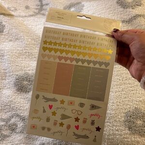 Gold and Pink Stationery Sticker Set
